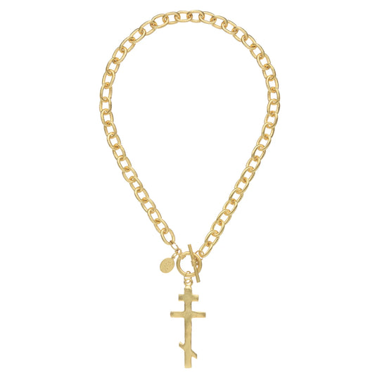 Orthodox Cross Toggle Necklace