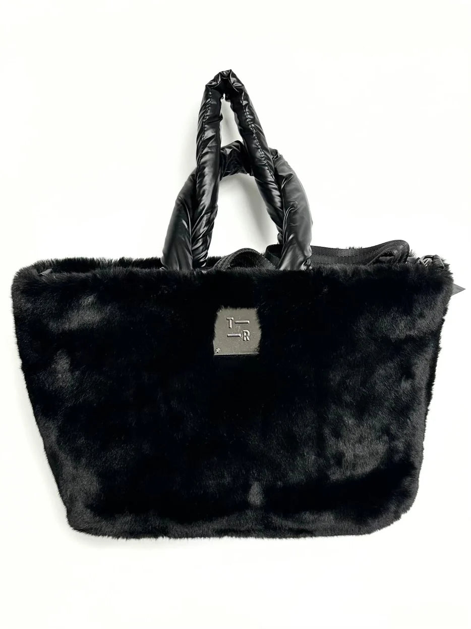 Duplex-Reversible Faux Fur Tote