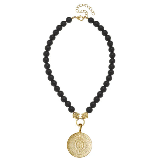 Susan Shaw Napoleon Onyx Necklace