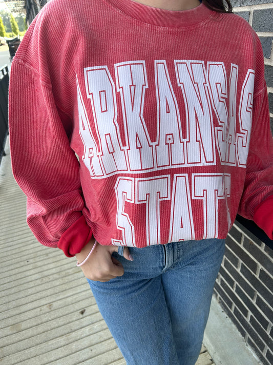 Arkansas State Corded Sweatshirt