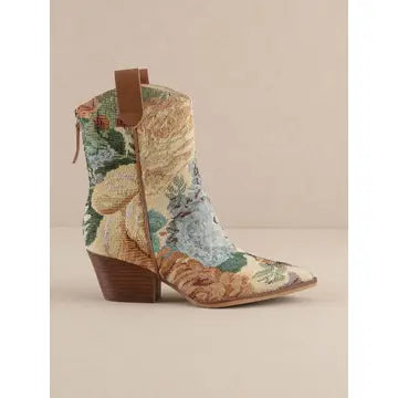 The Kaiya | Floral Vintage Western Tapestry Boot