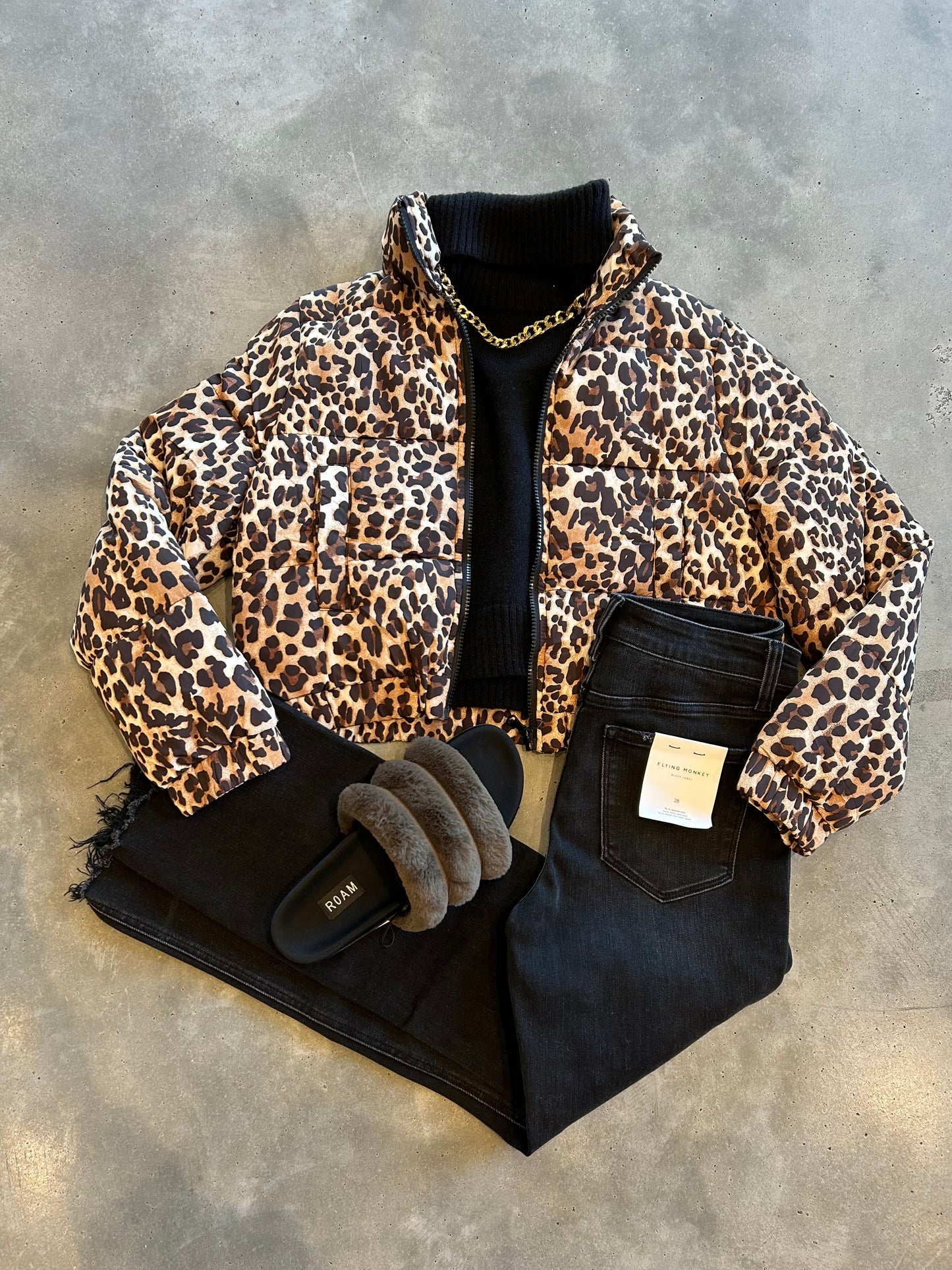 Leopard Puffer Jacket