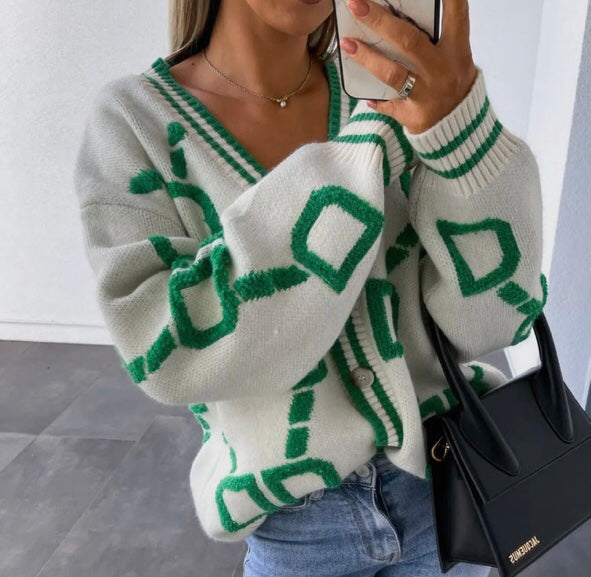 Sleek Green Cardigan