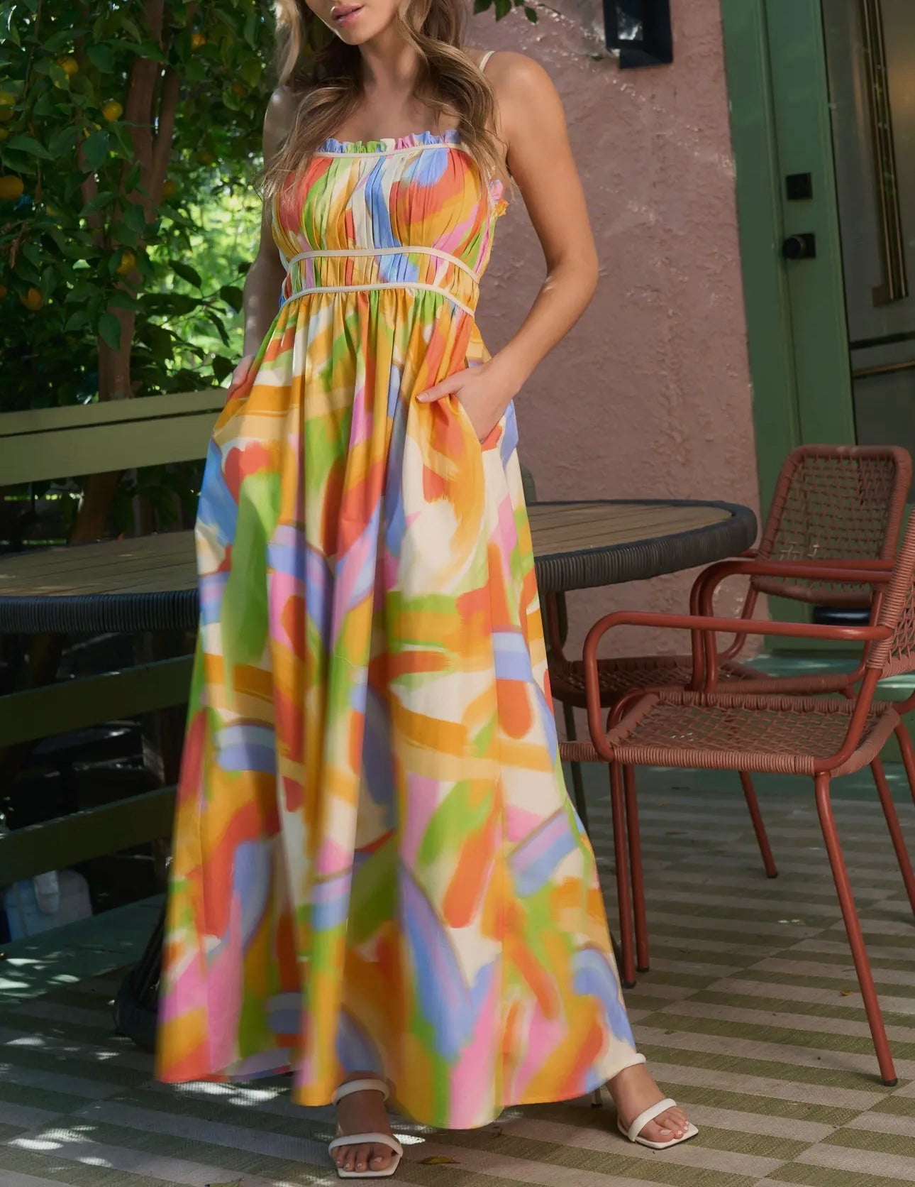 Pleated Maxi Dress