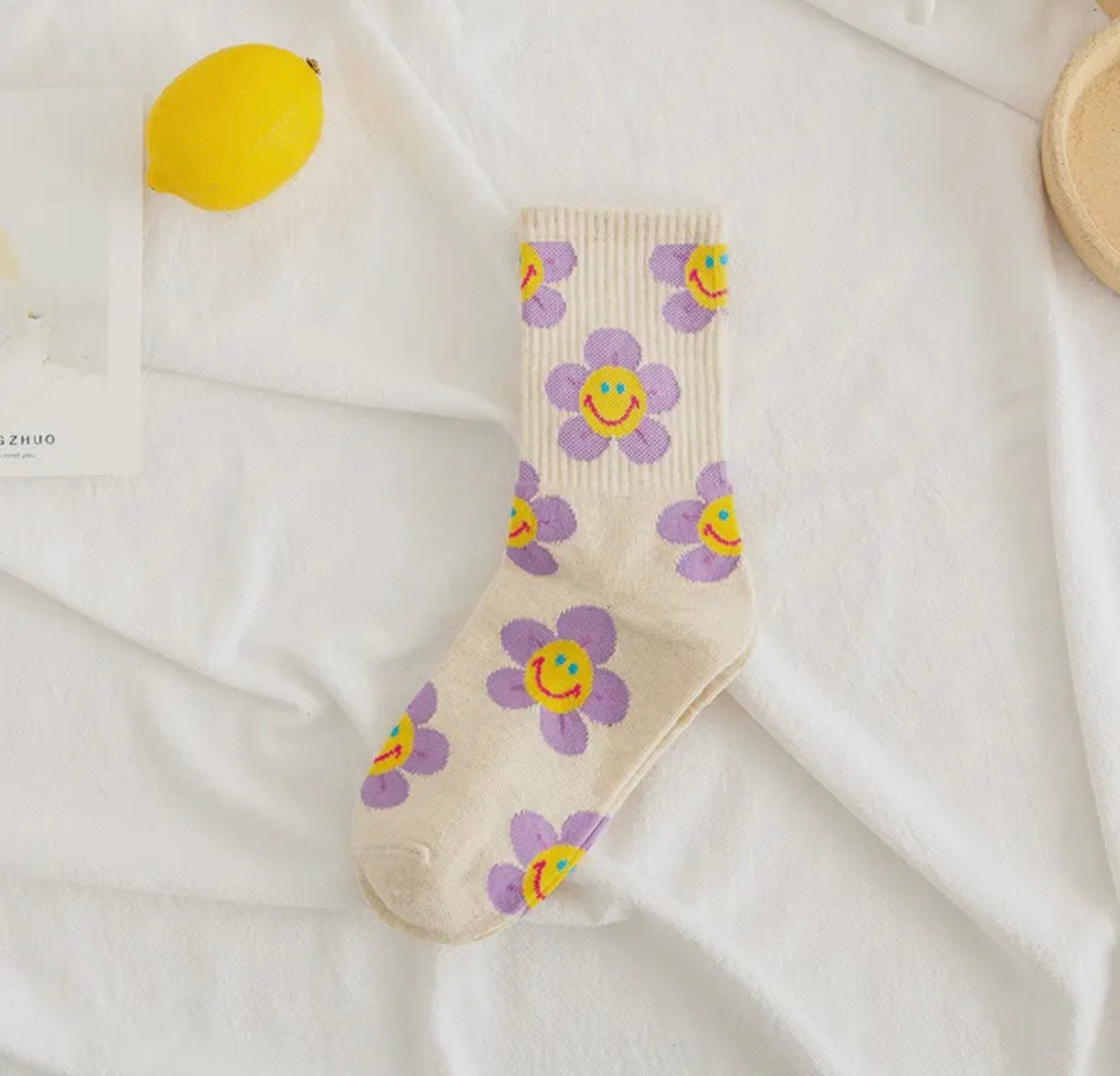 Flower Mid Calf Socks