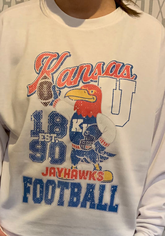 Jayhawks Football Sweatshirt