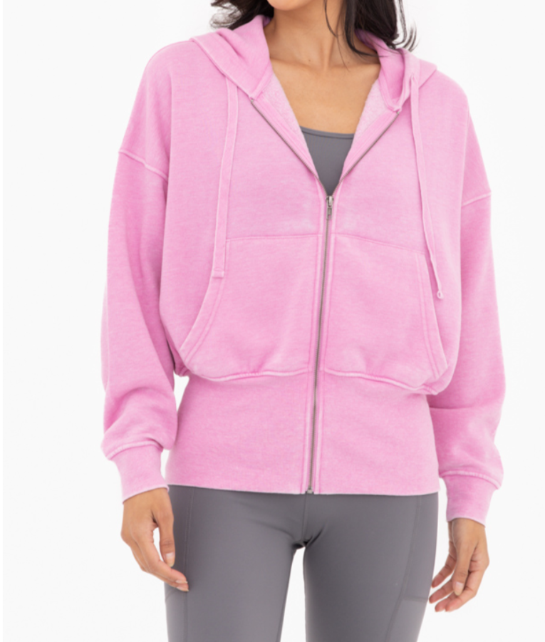 Fleece Jacket with Tapered Sleeves