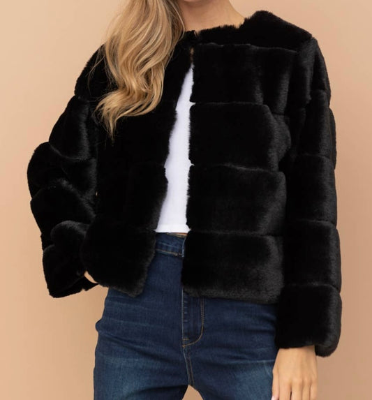 Black Faux Fur Jacket