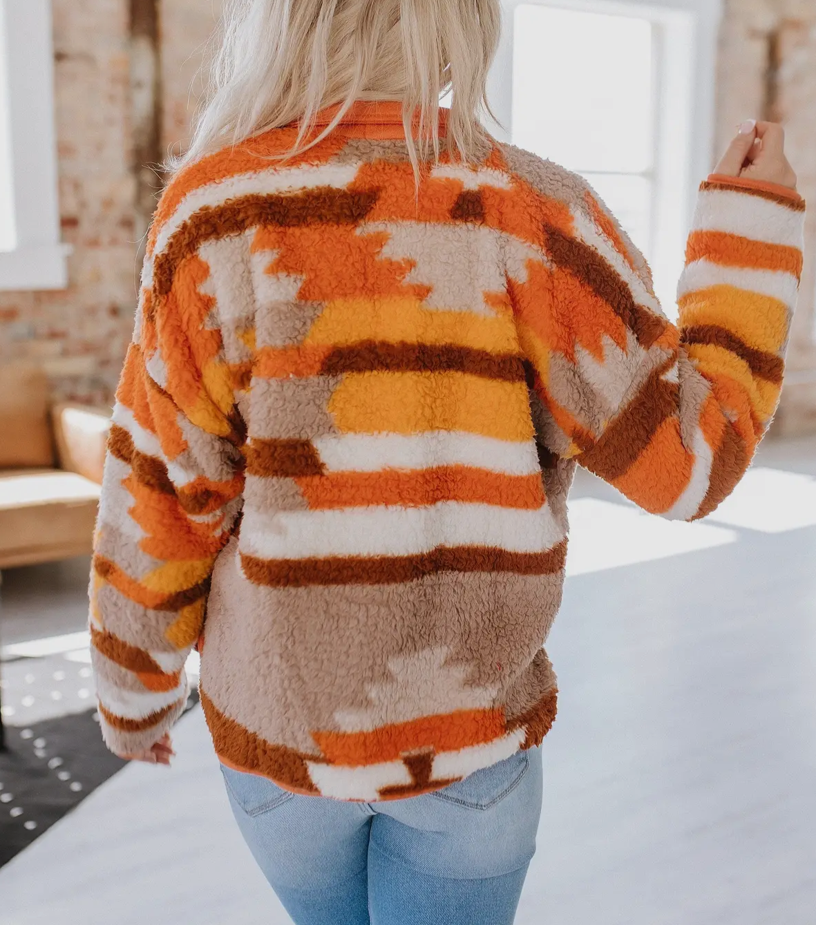 Orange Fleece Jacket