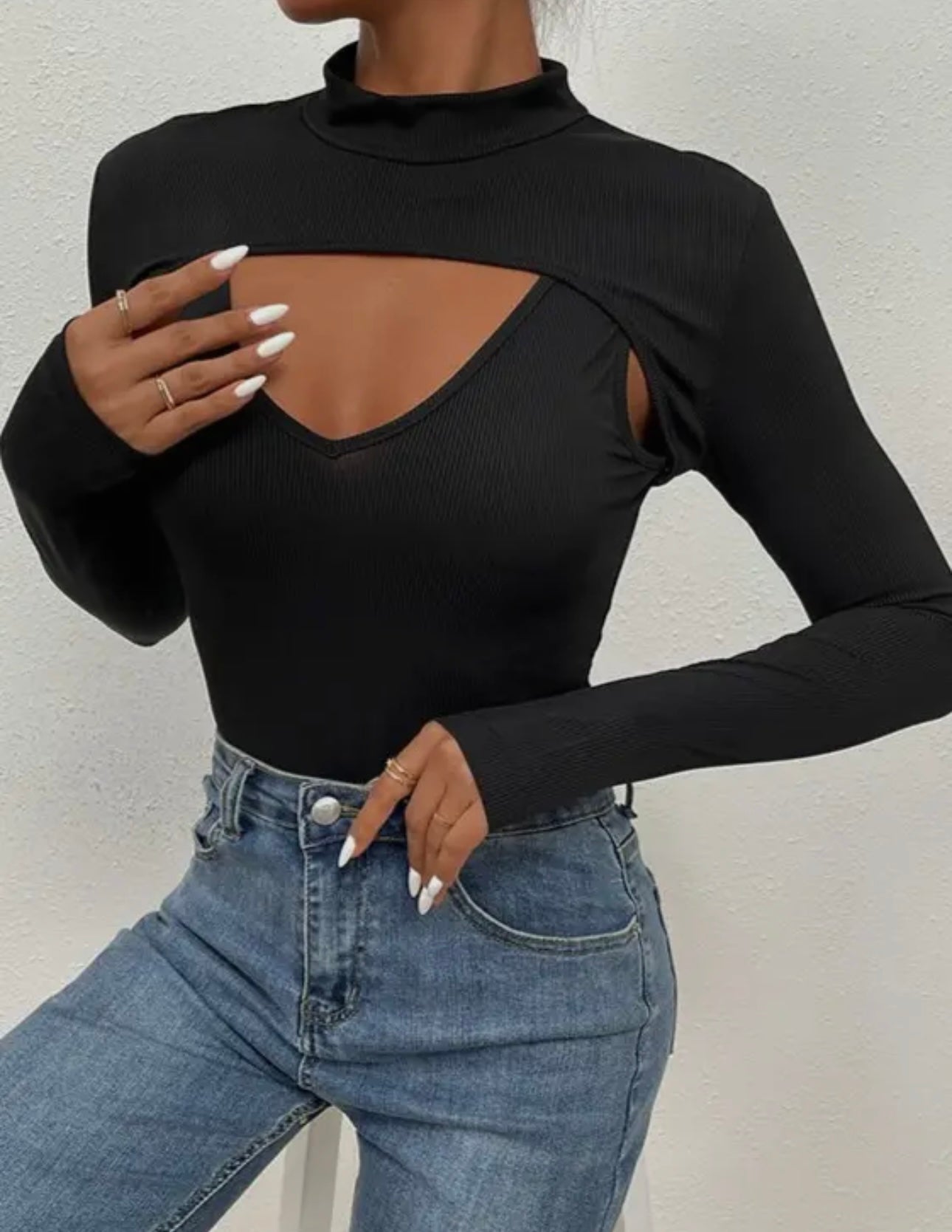 Long Sleeve Cut-Out Bodysuit