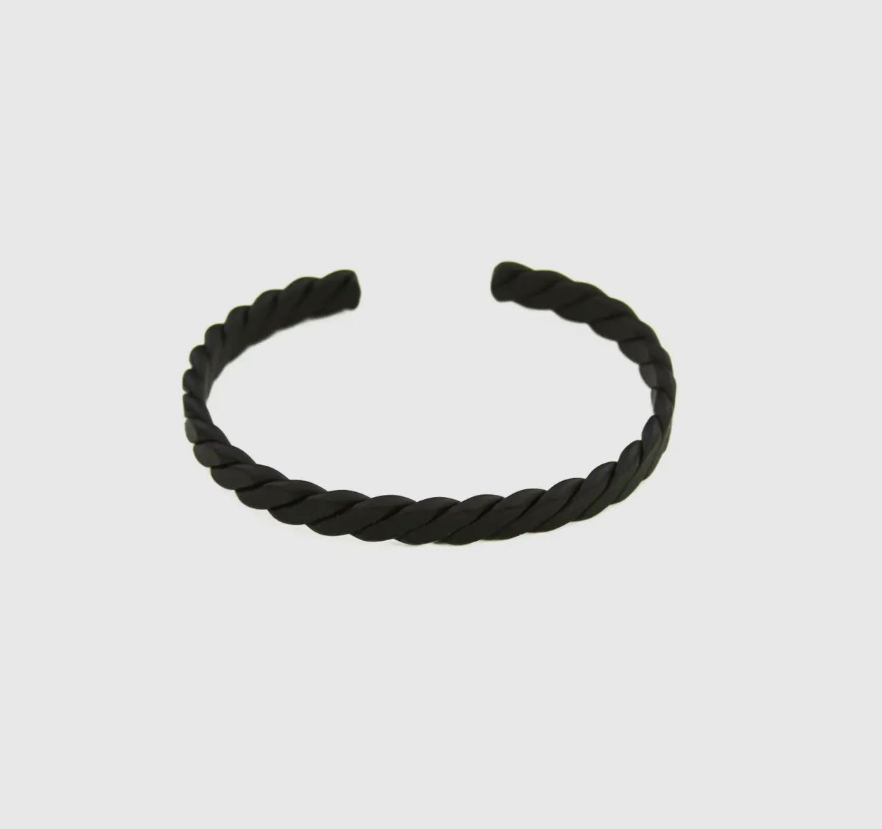 Matte Black Flat Twist Cuff