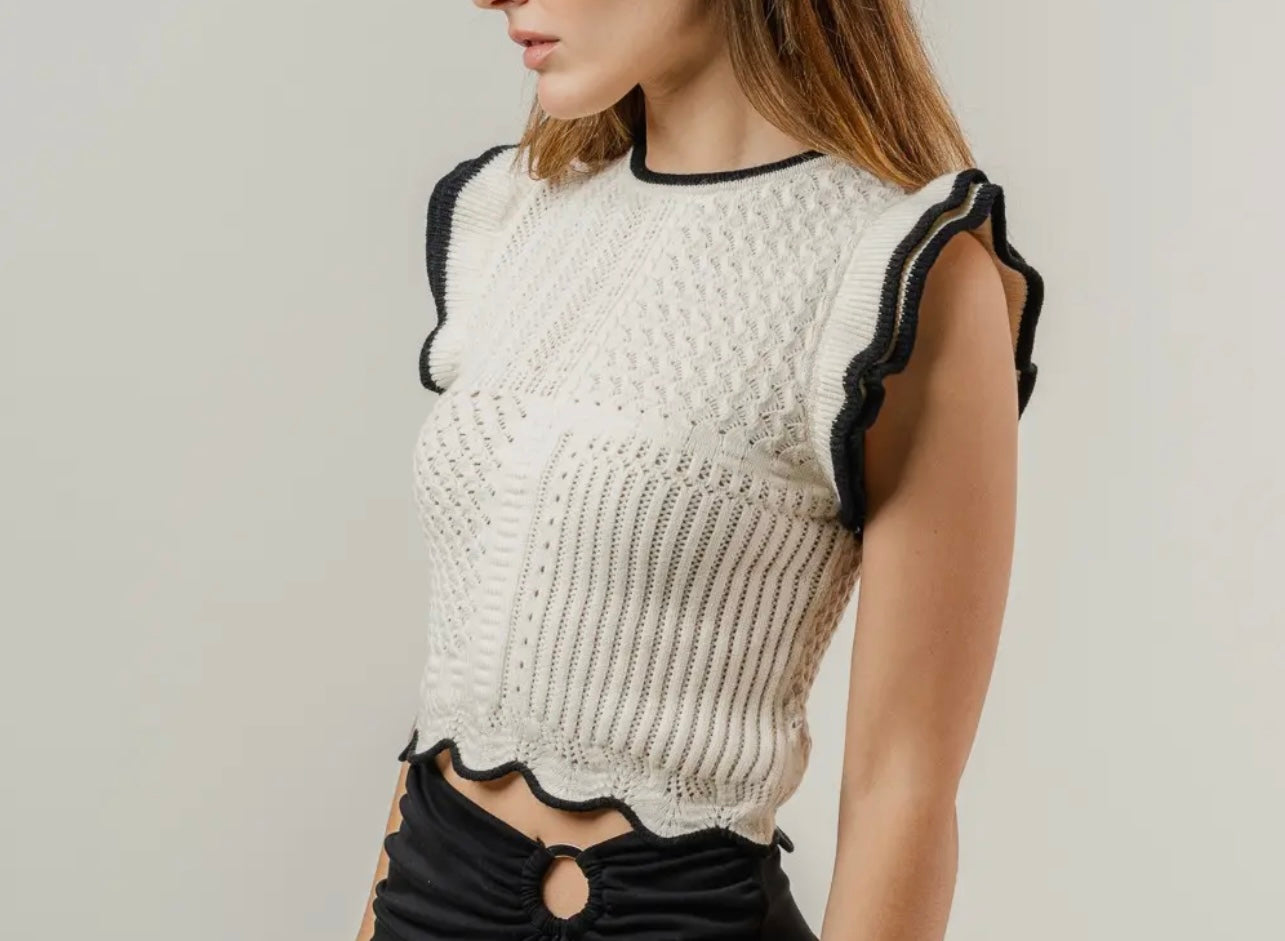 Flutter Sleeve Crop