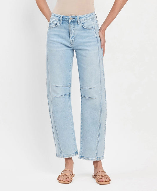 High Rise Barrel Jeans