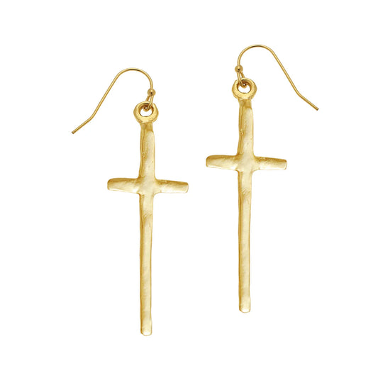 Tall Cross Earrings