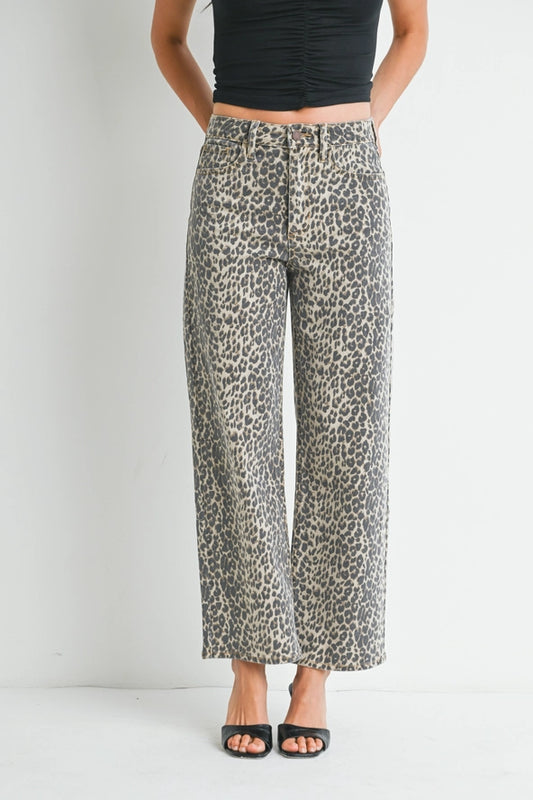 Leopard Vintage Straight Pants