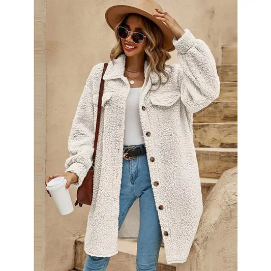 Sherpa Button Up Coat