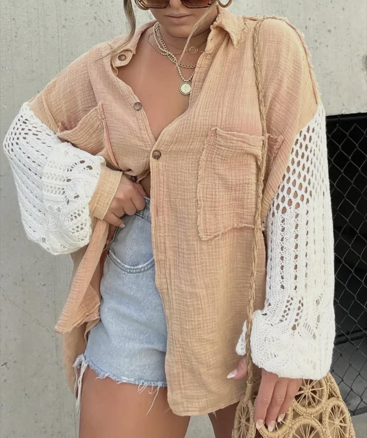 Crochet Button Down