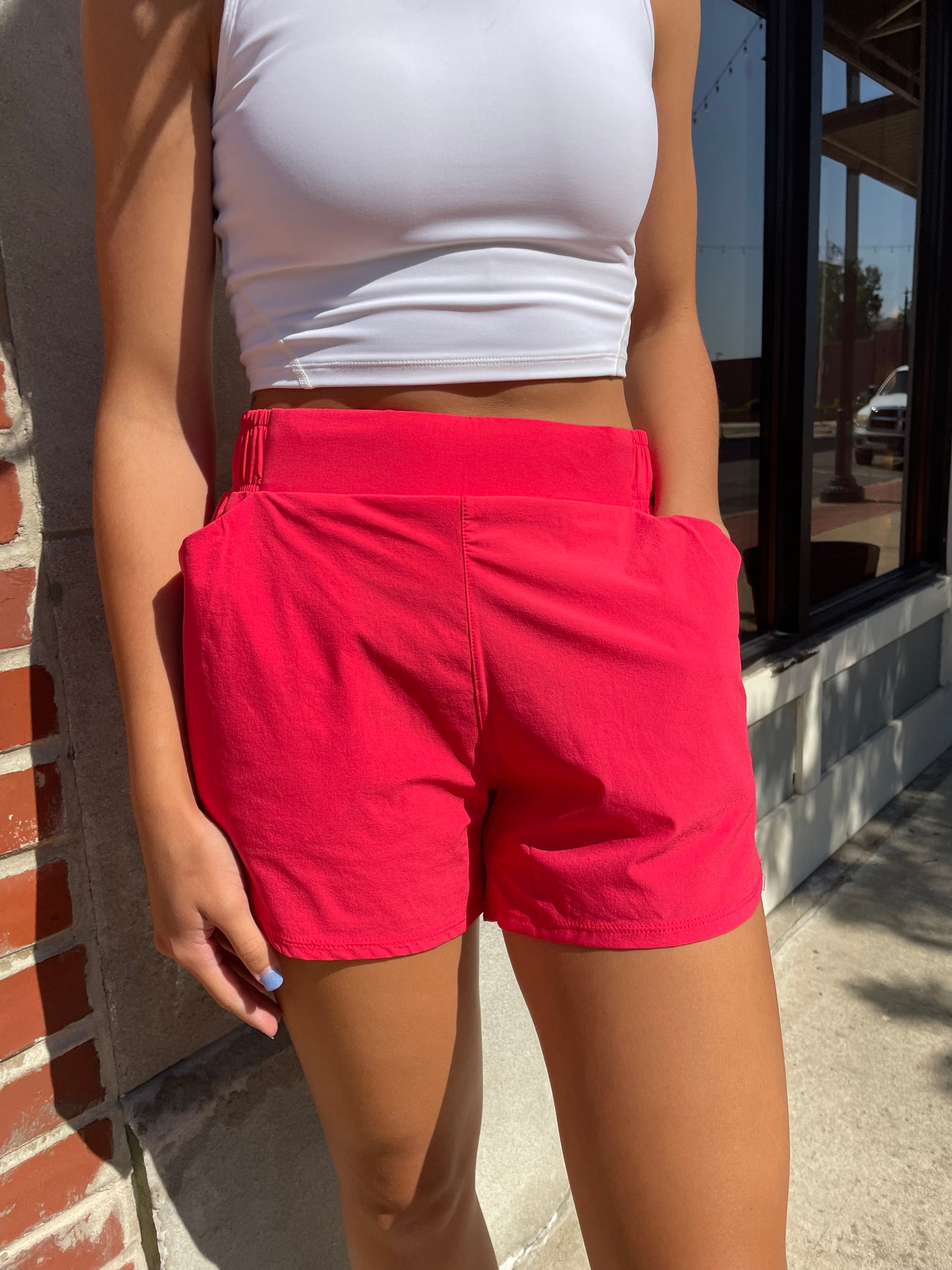 Low Rise Mono B Curved Shorts