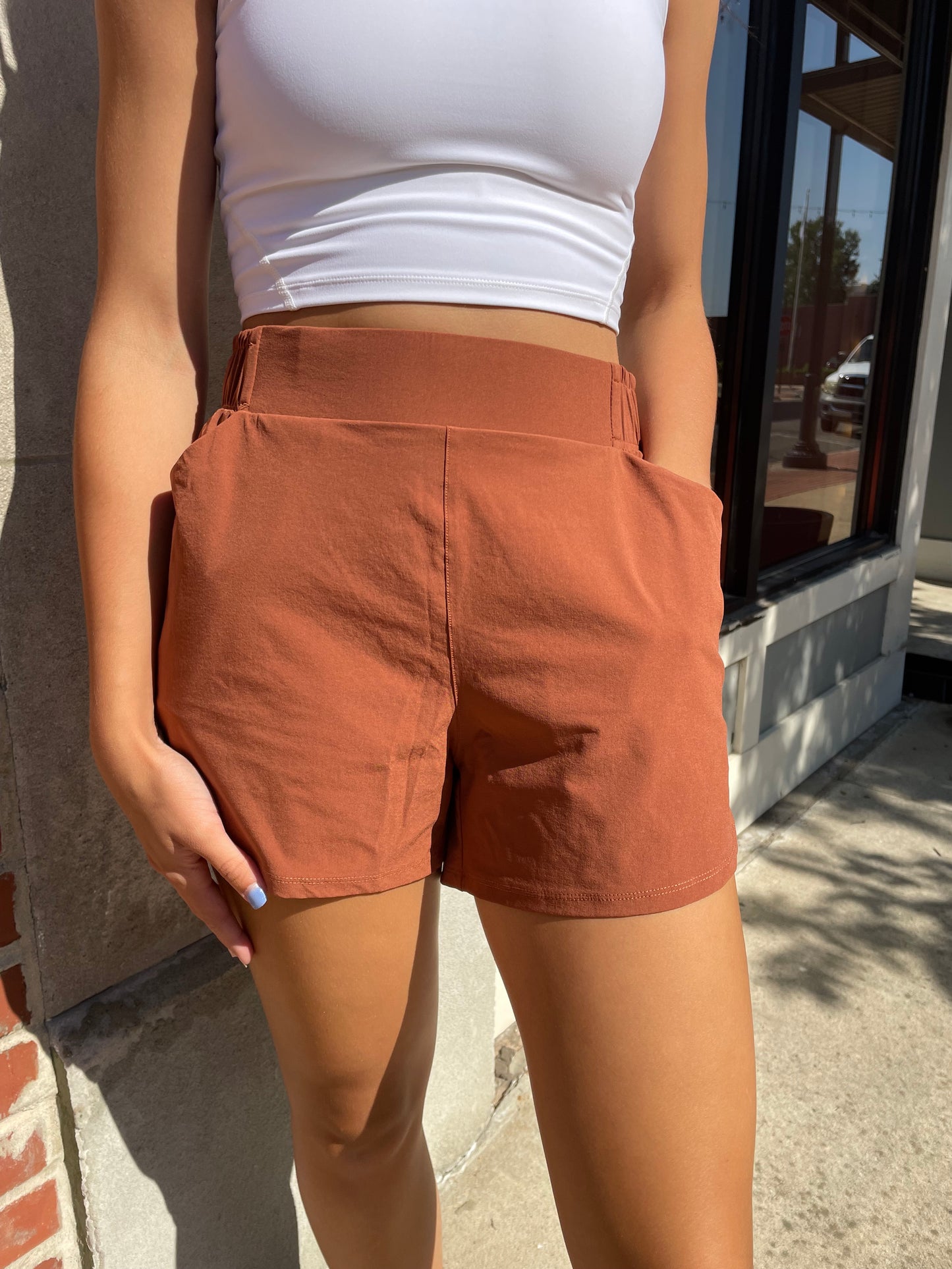 Low Rise Mono B Curved Shorts