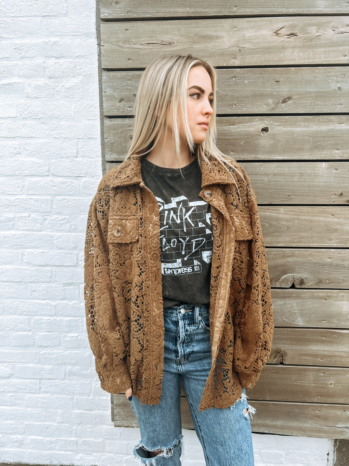 Oversized lace shacket | Backroad Social Trade Co.